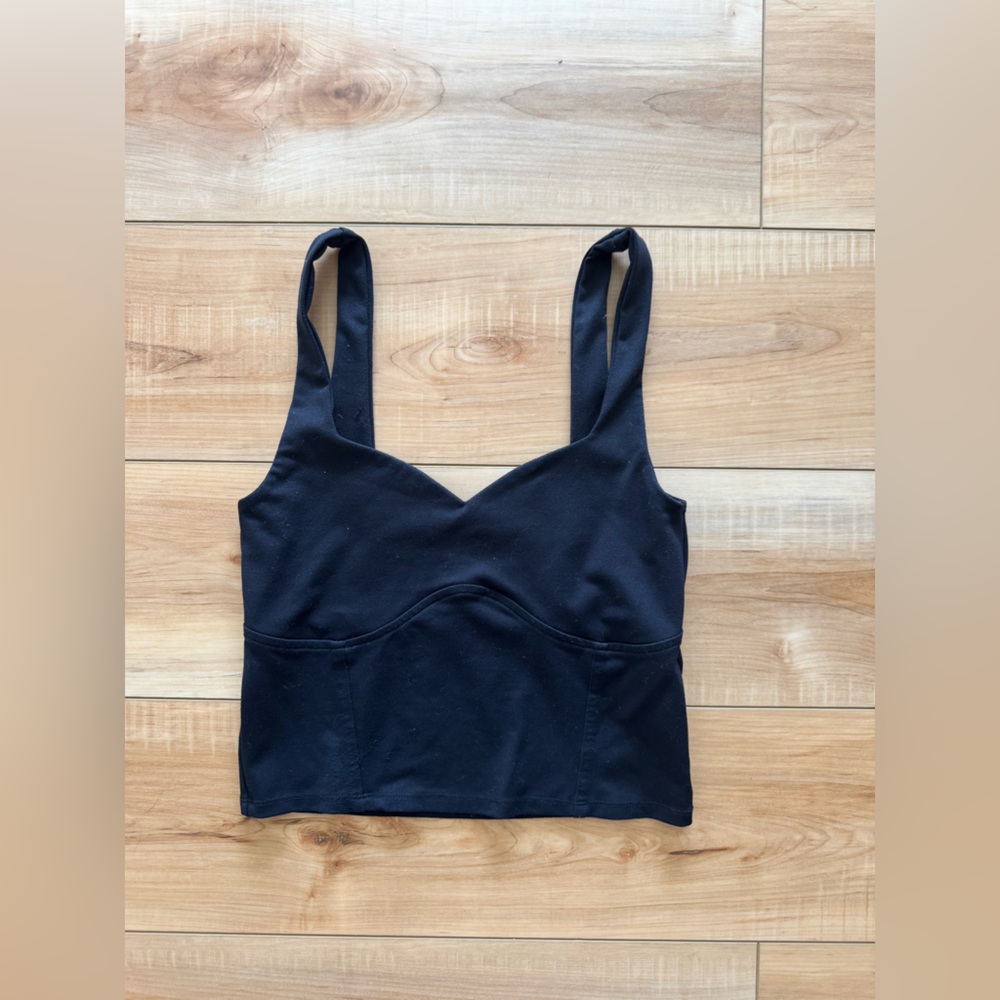 Abercrombie & Fitch Black Cropped Tank Top
